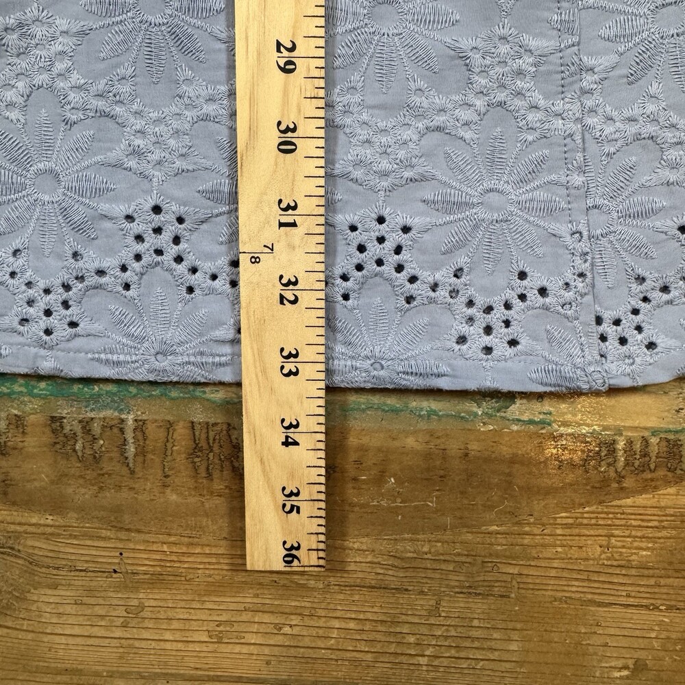 Calypso St. Barth Eyelet Embroidered Faux-Wrap Dress Medium Boho Luxe coastal - Picture 6 of 13